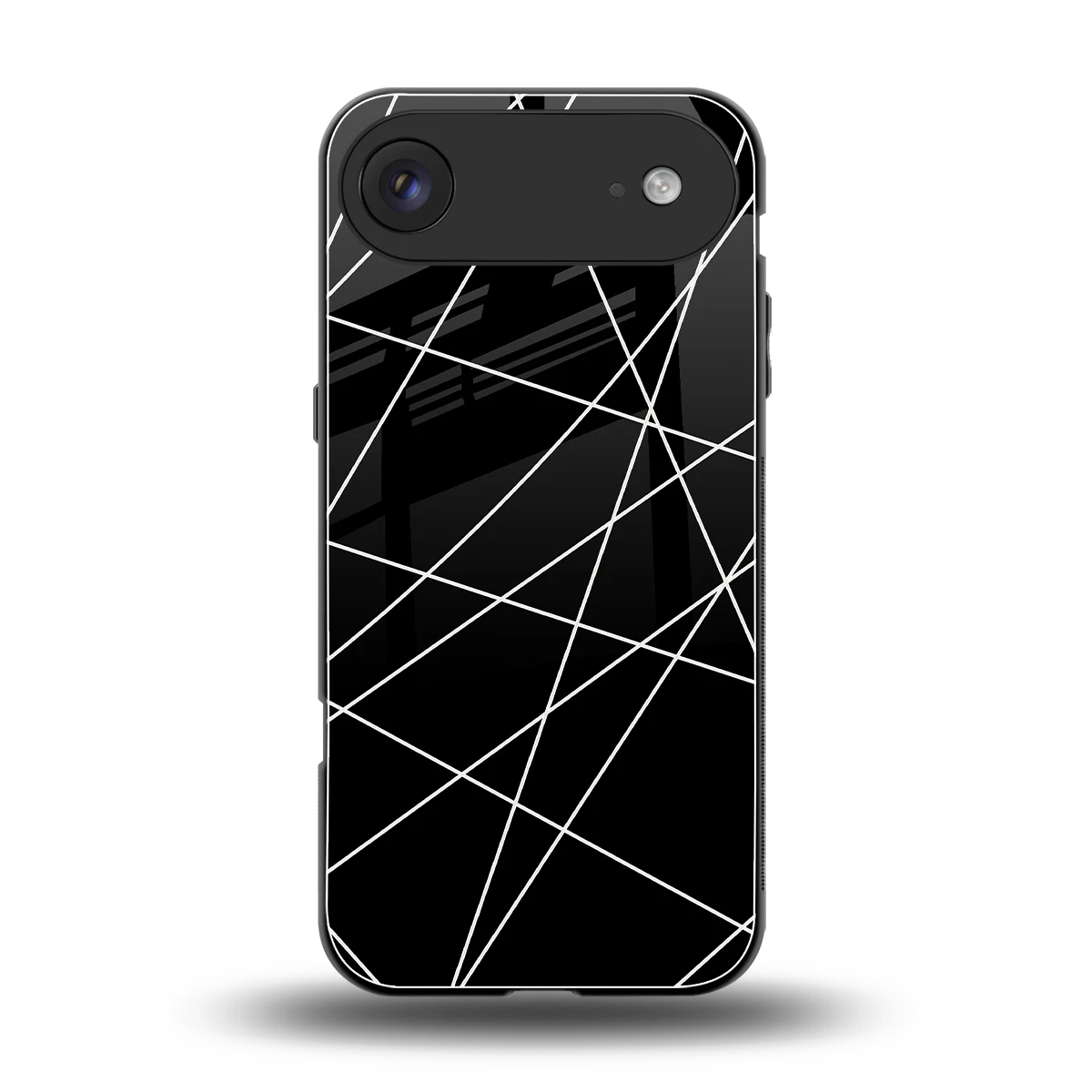 Geomatric Black back phone cover | glass case for iphone air