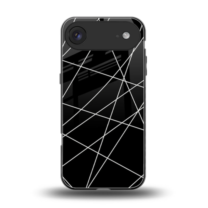 Geomatric Black back phone cover | glass case for iphone air