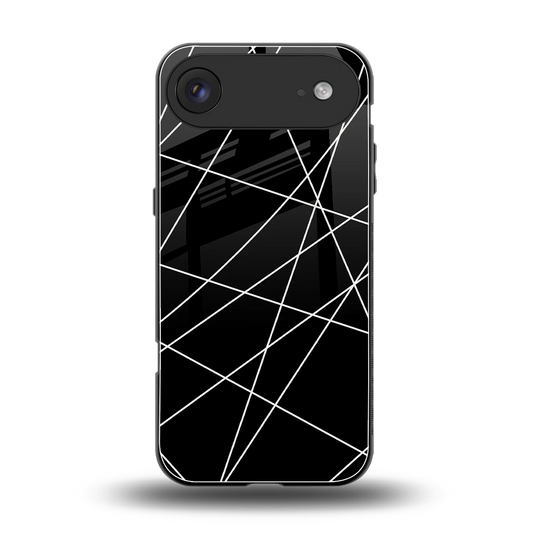 Geomatric Black back phone cover | glass case for iphone air