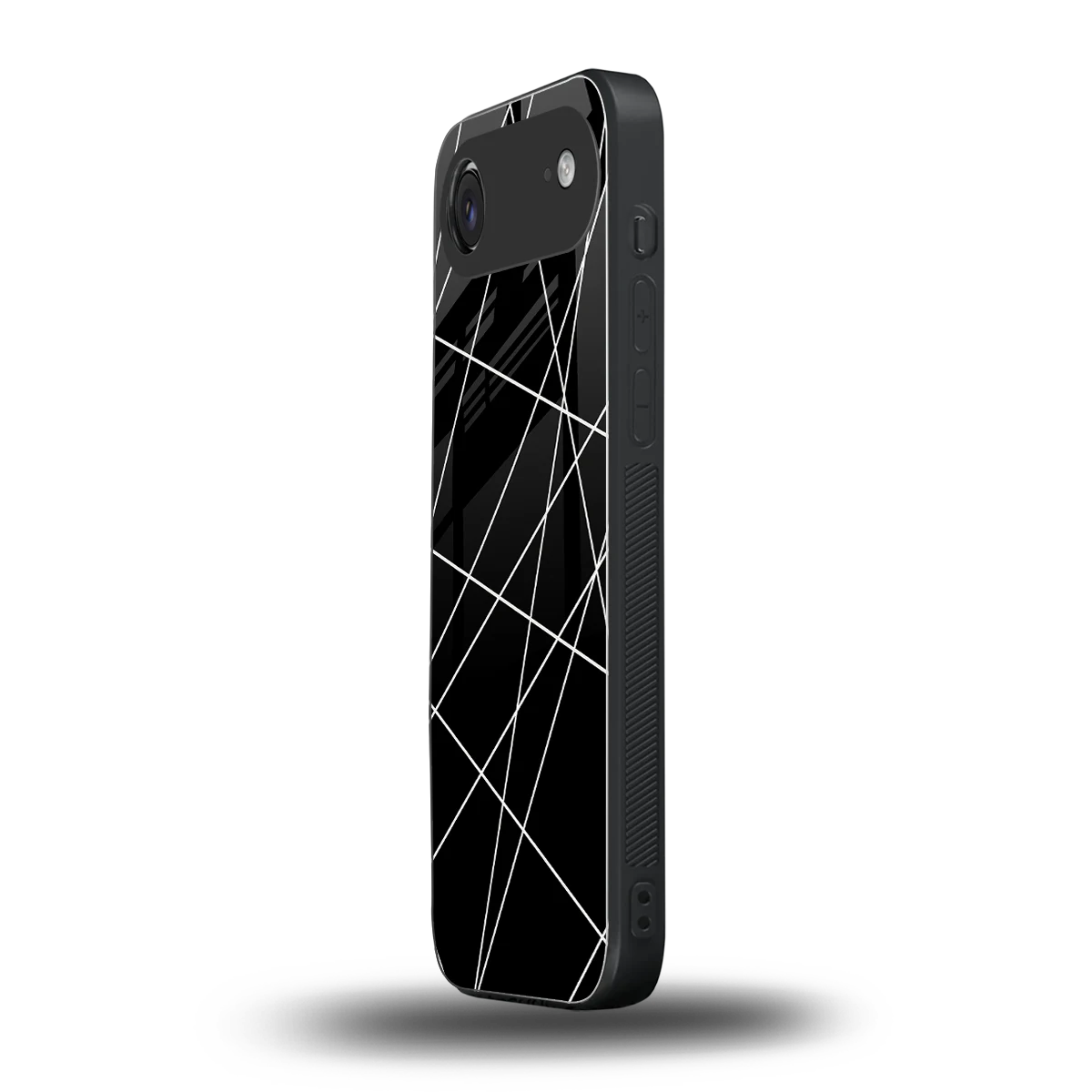 Geomatric Black iphone air mobile cover | shockproof glass phone case