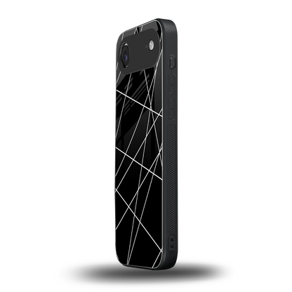 Geomatric Black iphone air mobile cover | shockproof glass phone case
