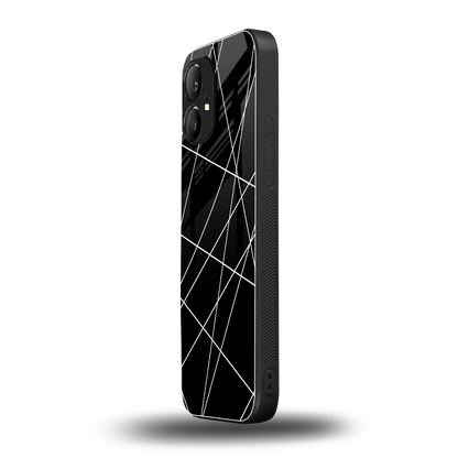 Geomatric Black nothing phone 1 mobile cover | shockproof glass phone case