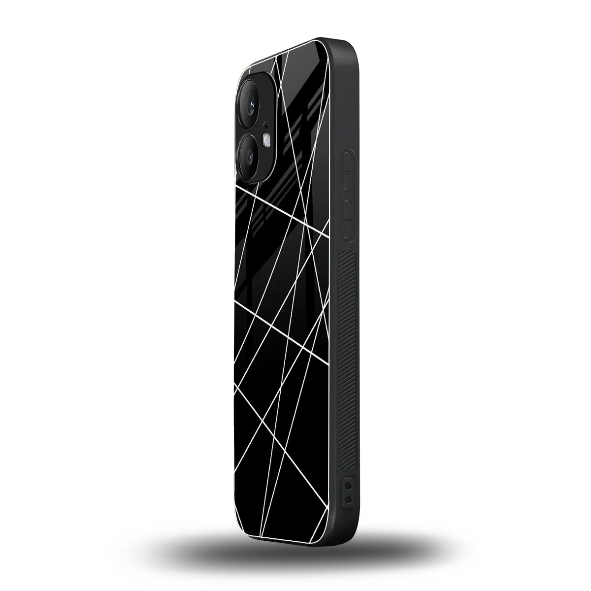 Geomatric Black nothing phone 2 mobile cover | shockproof glass phone case