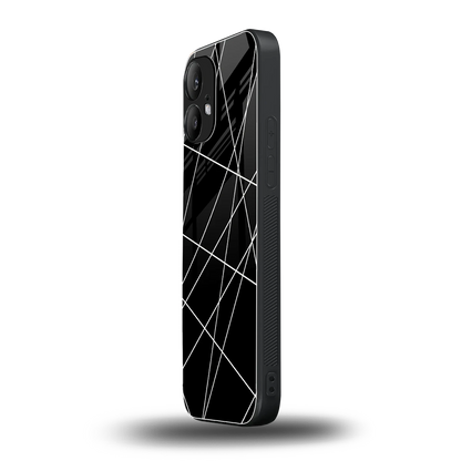 Geomatric Black nothing phone 2 mobile cover | shockproof glass phone case
