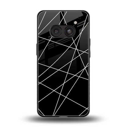 Geomatric Black back phone cover | glass case for nothing phone 2a plus