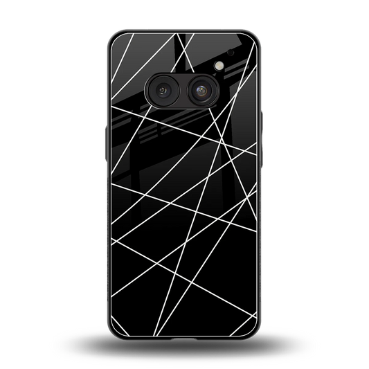 Geomatric Black back phone cover | glass case for nothing phone 2a plus