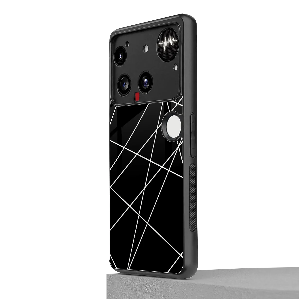 Geomatric Black nothing phone 3 mobile cover | shockproof glass phone case