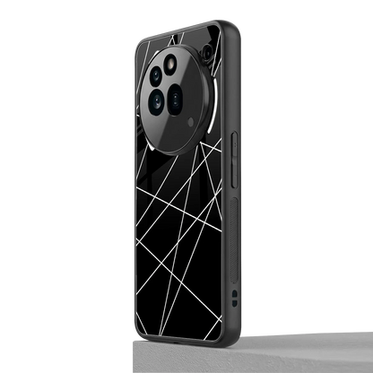 Geomatric Black nothing phone 3a pro mobile cover | shockproof glass phone case