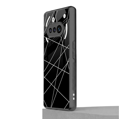 Geomatric Black nothing phone 3a mobile cover | shockproof glass phone case