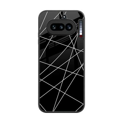 Geomatric Black back phone cover | glass case for nothing phone 4a