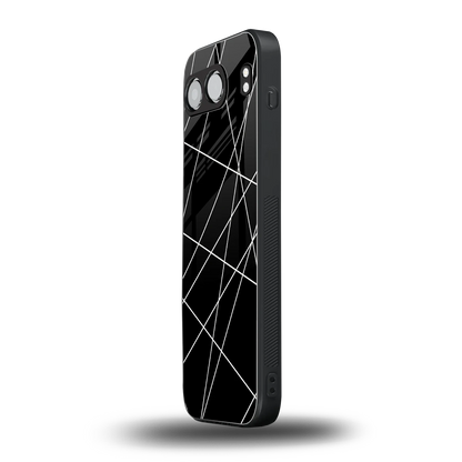 Geomatric Black oneplus nord 4 mobile cover | shockproof glass phone case