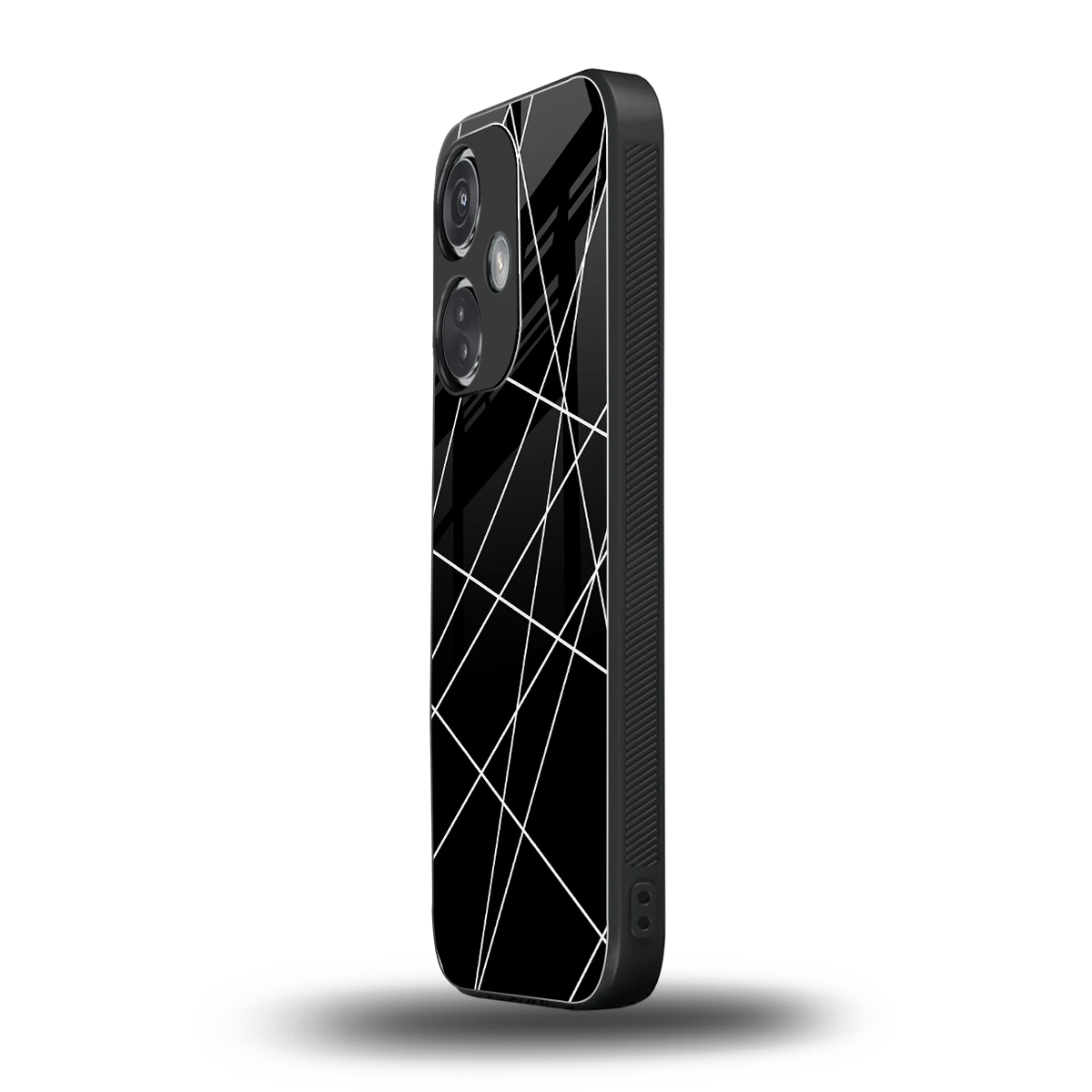 Geomatric Black oneplus nord ce 3 mobile cover | shockproof glass phone case