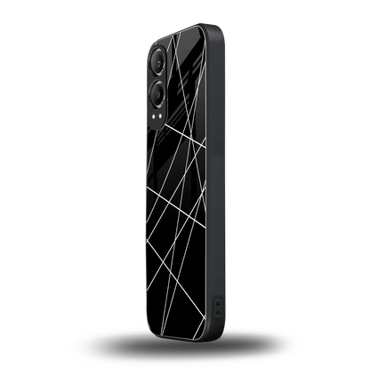 Geomatric Black oneplus nord ce 4 lite mobile cover | shockproof glass phone case
