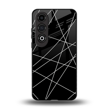 Geomatric Black back phone cover | glass case for oneplus nord ce 4