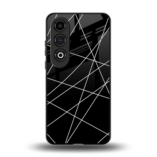 Geomatric Black back phone cover | glass case for oneplus nord ce 4