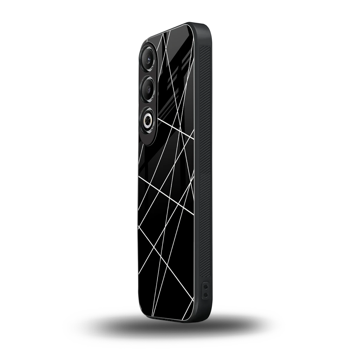 Geomatric Black oneplus nord ce 4 mobile cover | shockproof glass phone case