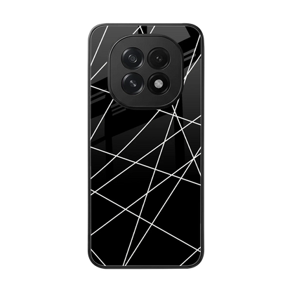 Geomatric Black back phone cover | glass case for oppo f29 5g