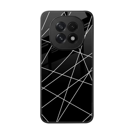 Geomatric Black back phone cover | glass case for oppo f29 5g
