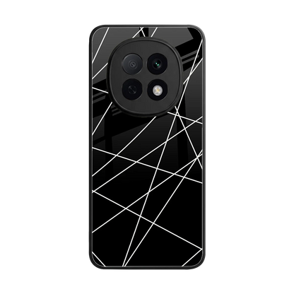 Geomatric Black back phone cover | glass case for oppo f29 pro 5g