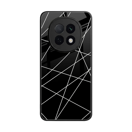 Geomatric Black back phone cover | glass case for oppo f29 pro 5g