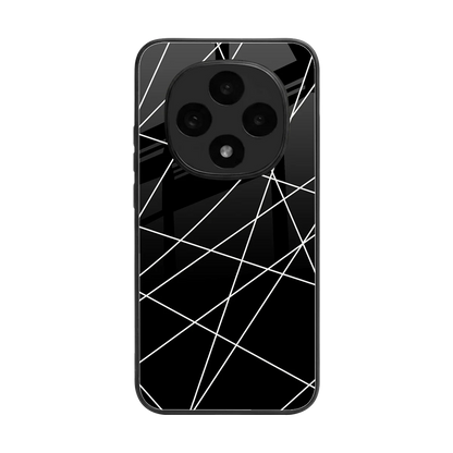 Geomatric Black back phone cover | glass case for oppo f31 pro 5g