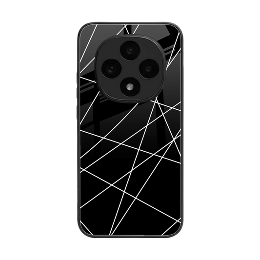 Geomatric Black back phone cover | glass case for oppo f31 pro 5g