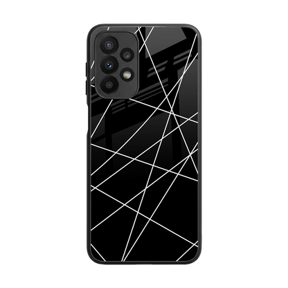 Geomatric Black back phone cover | glass case for samsung galaxy a23