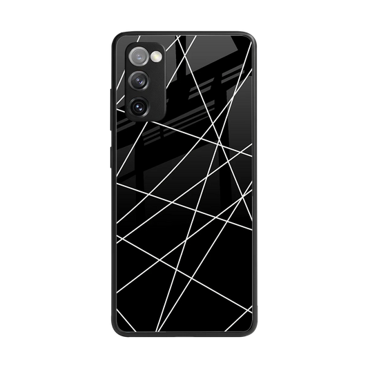 Geomatric Black back phone cover | glass case for samsung galaxy s20 fe