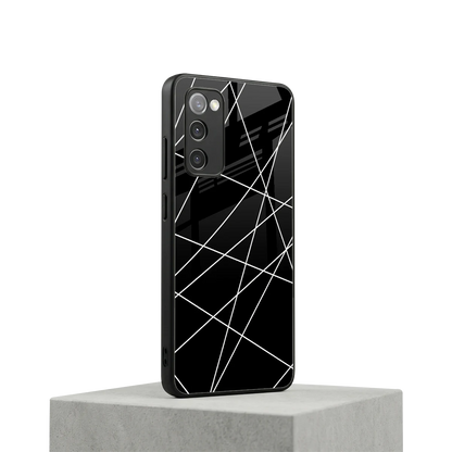 Geomatric Black samsung galaxy s20 fe mobile cover | shockproof glass phone case