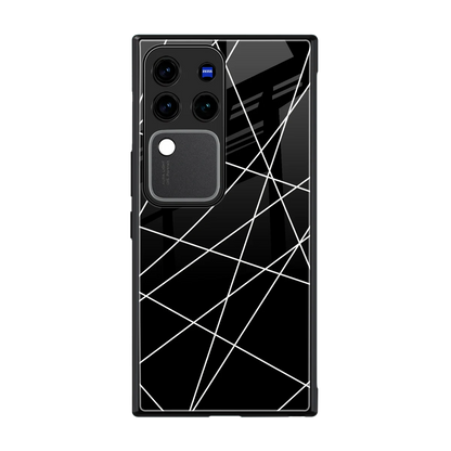 Geomatric Black back phone cover | glass case forvivo v30 pro