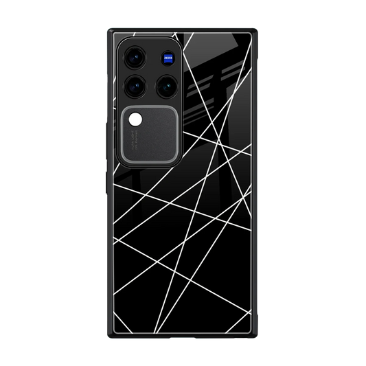 Geomatric Black back phone cover | glass case forvivo v30 pro