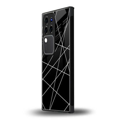 Geomatric Blackvivo v30 pro mobile cover | shockproof glass phone case