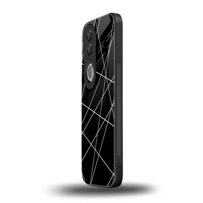 Geomatric Black vivo v50 mobile cover | shockproof glass phone case