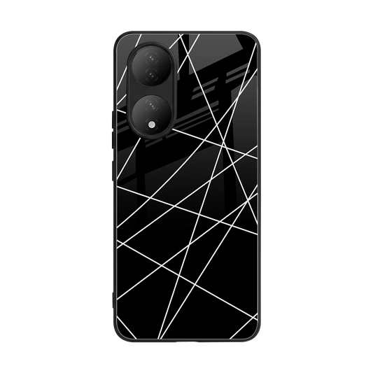 Geomatric Black back phone cover | glass case for Vivo-y100