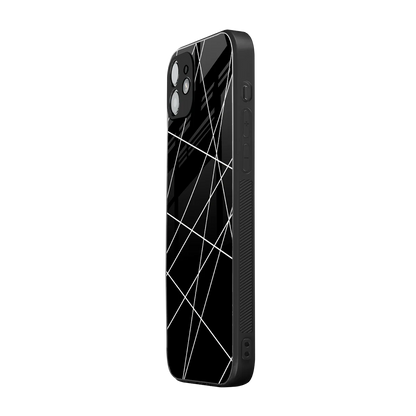 Geomatric Black iphone 11 mobile cover | shockproof glass phone case