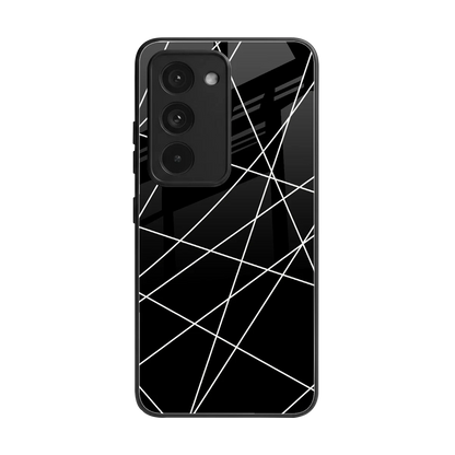 Geomatric Black back phone cover | glass case for redmi 15 5g