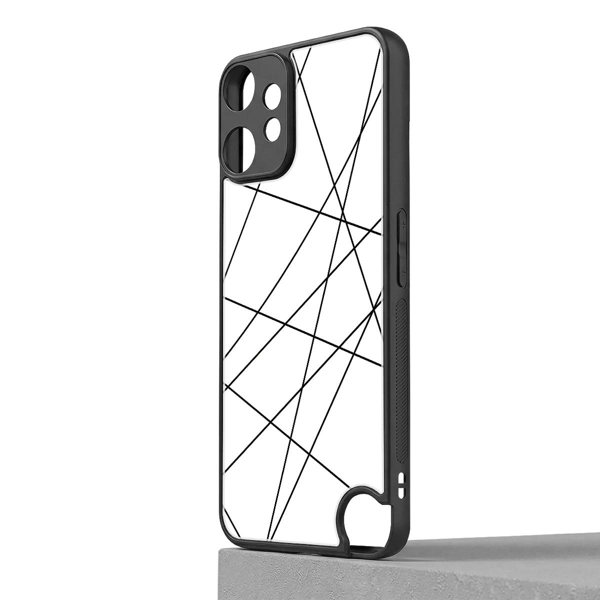 Geomatric White cmf nothing phone 2 pro mobile cover | shockproof glass phone case
