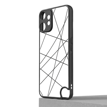 Geomatric White cmf nothing phone 2 pro mobile cover | shockproof glass phone case