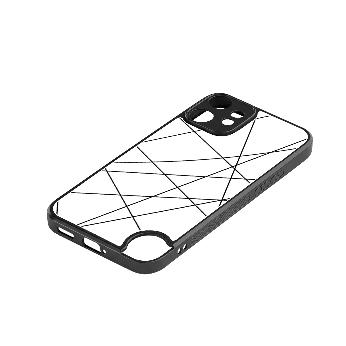 Geomatric White stylish phone case for cmf nothing phone 2 pro | glossy glass and slim fit