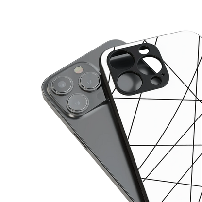 Geomatric White Phone Case for Iphone 16 | Glass Case