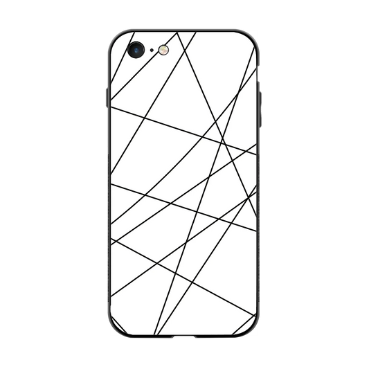 Geomatric White back phone cover | glass case for iphone 6s plus