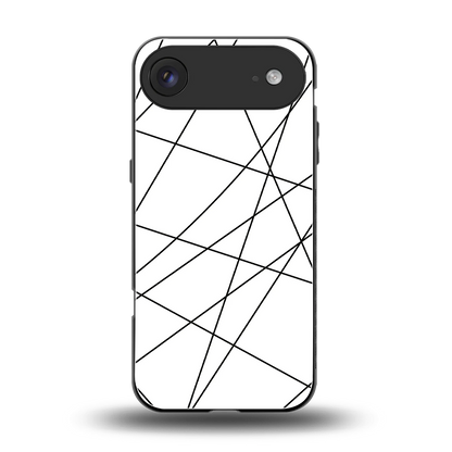 Geomatric White back phone cover | glass case for iphone air