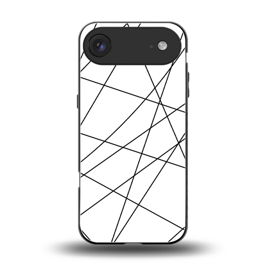 Geomatric White back phone cover | glass case for iphone air