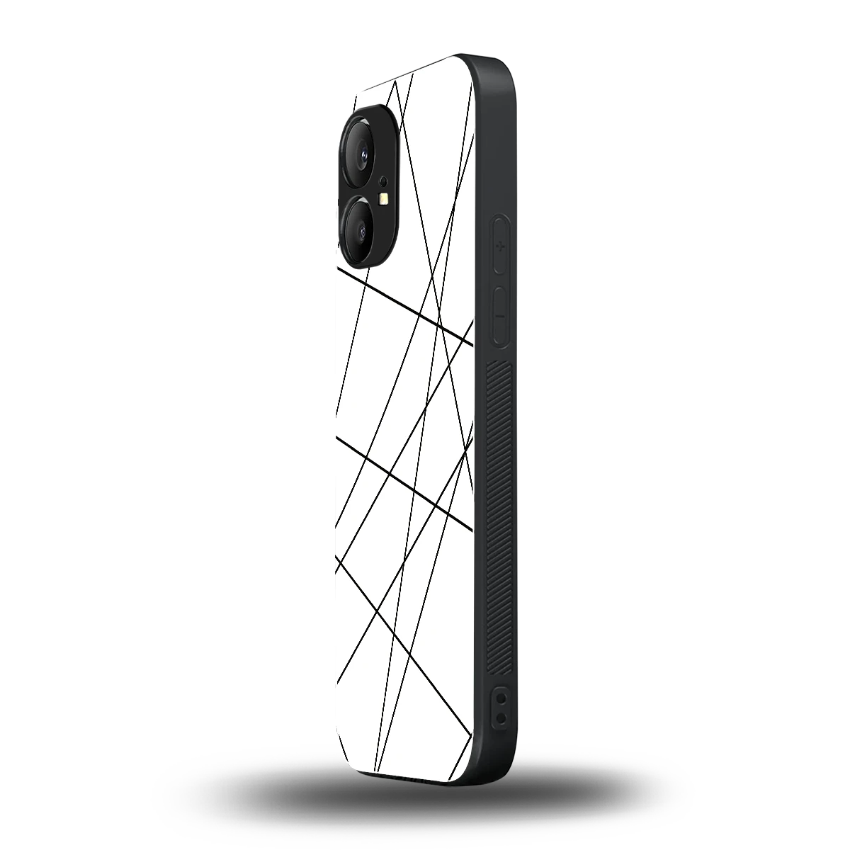 Geomatric White nothing phone 1 mobile cover | shockproof glass phone case