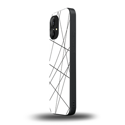 Geomatric White nothing phone 1 mobile cover | shockproof glass phone case