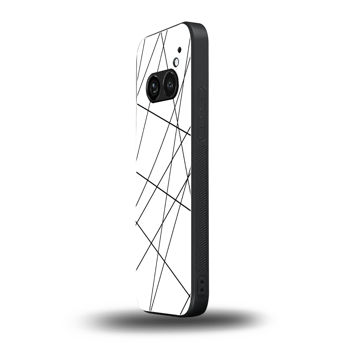 Geomatric White nothing phone 2a plus mobile cover | shockproof glass phone case