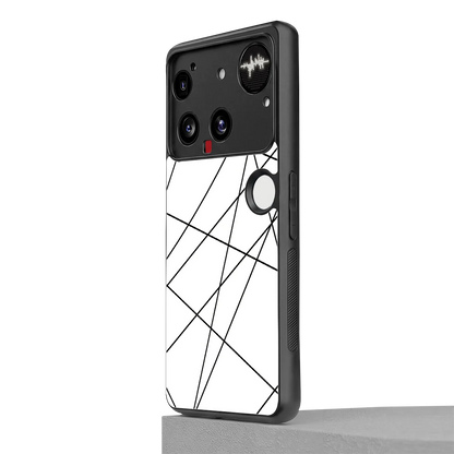 Geomatric White nothing phone 3 mobile cover | shockproof glass phone case