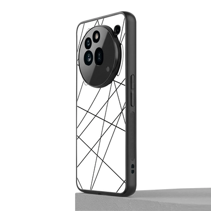 Geomatric White nothing phone 3a pro mobile cover | shockproof glass phone case