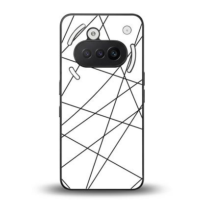 Geomatric White back phone cover | glass case for nothing phone 3a