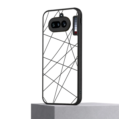Geomatric White nothing phone 4a mobile cover | shockproof glass phone case